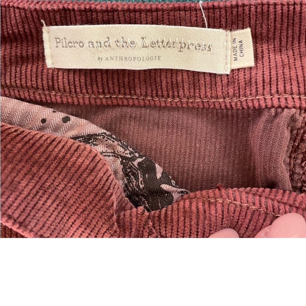 PILCRO HIGH-RISE WIDE LEG CORDUROY PANTS